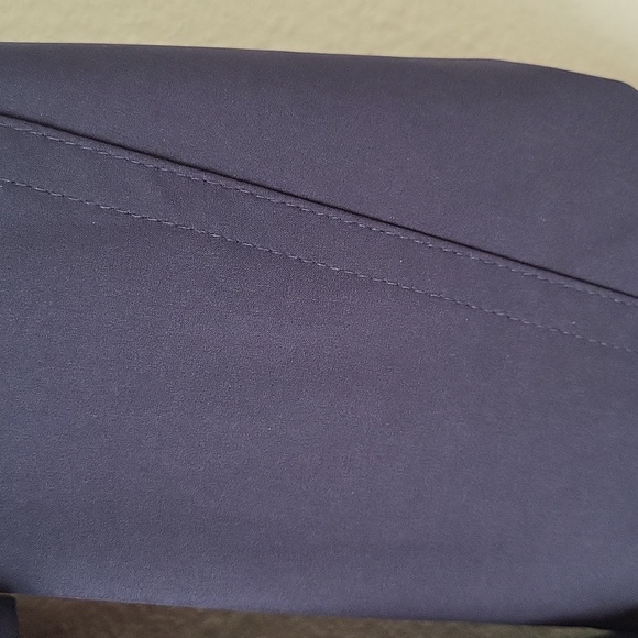 Michael Kors Navy Trench Jacket w/ Belt Silver Buttons Zipper Size M - Picture 3 of 16